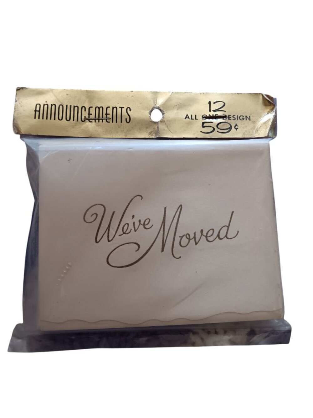 Vintage "Weve Moved" Announcement Cards Set Of 12 With Envelopes 4x3" NOS